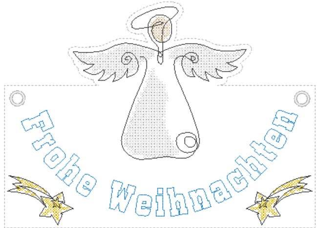 Stickdatei - Türhänger ENGEL (in je 2 Größen) - Sewando