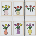 Bundle Tulpen mit Vasen | SVG, DXF & PNG Plotterdatei, Laserdatei - Sewando