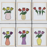 Bundle Tulpen mit Vasen | SVG, DXF & PNG Plotterdatei, Laserdatei - Sewando