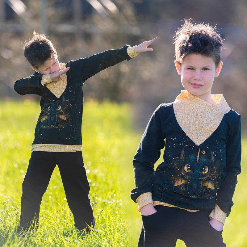 Bobo's Kragenzauber - Schnittmuster Pullover Größen 68-164 - Sewando