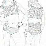 Phia's Wellenspiel - Schnittmuster Bikini, Badeanzug, Badekleid in den Größen 68-164 - Sewando