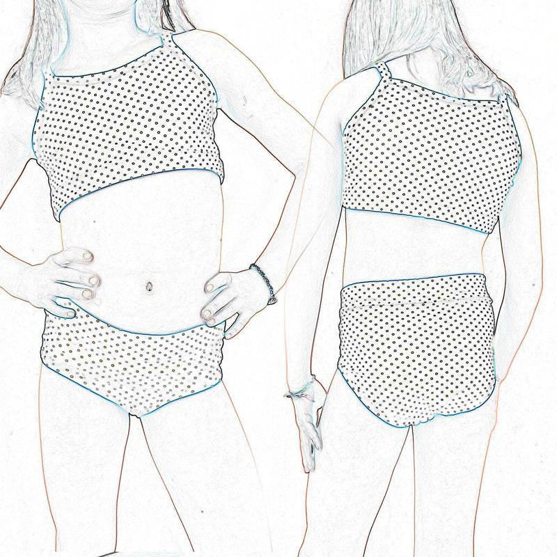Phia's Wellenspiel - Schnittmuster Bikini, Badeanzug, Badekleid in den Größen 68-164 - Sewando
