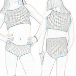 Phia's Wellenspiel - Schnittmuster Bikini, Badeanzug, Badekleid in den Größen 68-164 - Sewando
