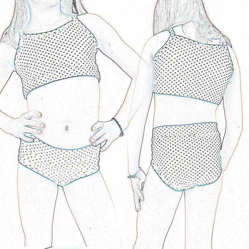 Phia's Wellenspiel - Schnittmuster Bikini, Badeanzug, Badekleid in den Größen 68-164 - Sewando