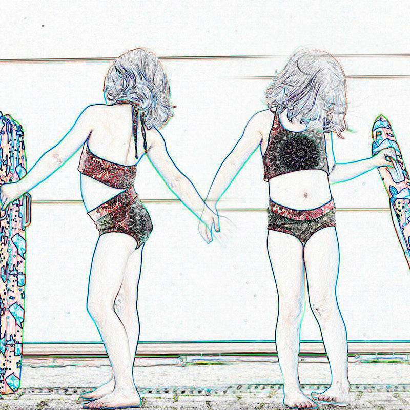 Phia's Wellenspiel - Schnittmuster Bikini, Badeanzug, Badekleid in den Größen 68-164 - Sewando