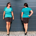 Niela's schräges Raglanteil - Schnittmuster Raglan Shirt, Tunika, Kleid in den Größen 32-54 - Sewando