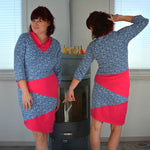 Niela's schräges Raglanteil - Schnittmuster Raglan Shirt, Tunika, Kleid in den Größen 32-54 - Sewando
