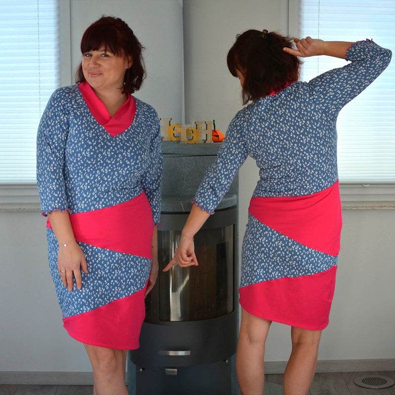 Niela's schräges Raglanteil - Schnittmuster Raglan Shirt, Tunika, Kleid in den Größen 32-54 - Sewando