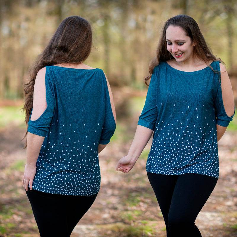 Niela's luftige Schulter - Schnittmuster Shirt, Tunika, Kleid in den Größen 32-54 - Sewando