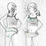 Phia's Wellenspiel - Schnittmuster Bikini, Badeanzug, Badekleid in den Größen 68-164 - Sewando
