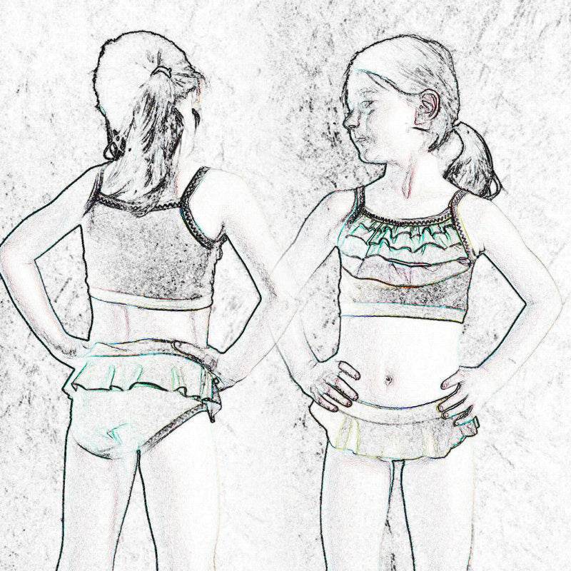 Phia's Wellenspiel - Schnittmuster Bikini, Badeanzug, Badekleid in den Größen 68-164 - Sewando