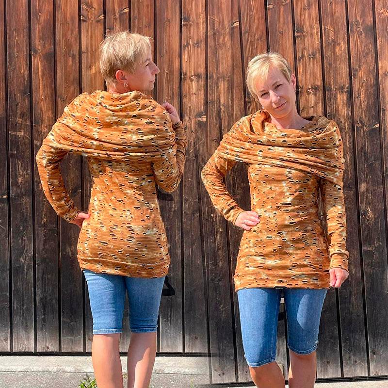 Niela's Umgarnung - Schnittmuster Shirt, Kleid in den Größen 32-54 - Sewando