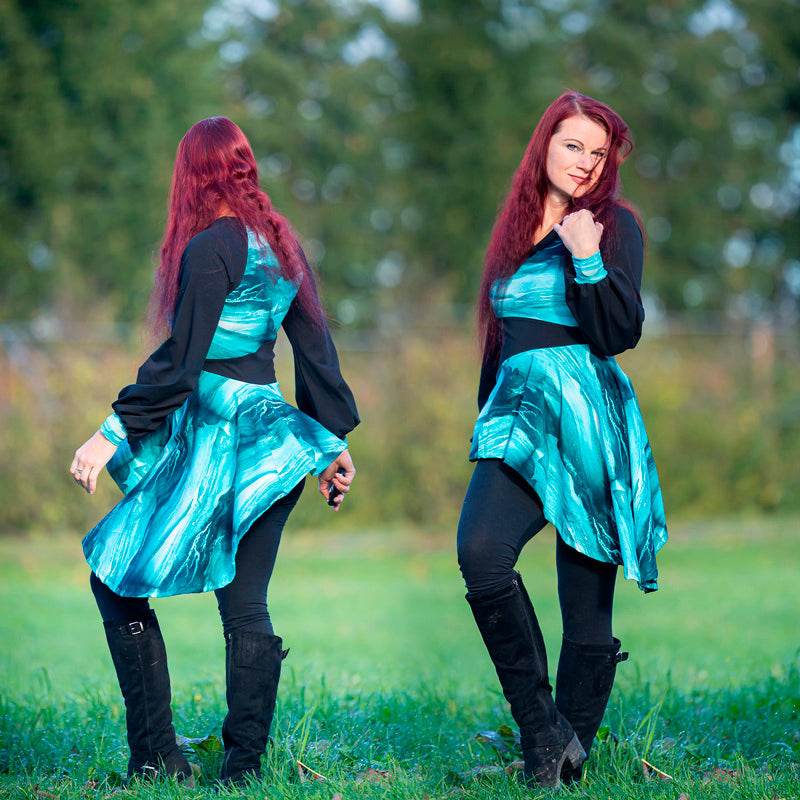 Niela's schräges Raglanteil - Schnittmuster Raglan Shirt, Tunika, Kleid in den Größen 32-54 - Sewando