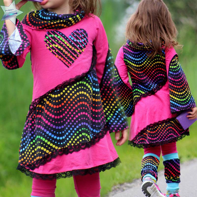 Phia's Cool Curved Dress - Schnittmuster Tunika, Kleid in den Größen 68-164 - Sewando