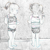 Phia's Wellenspiel - Schnittmuster Bikini, Badeanzug, Badekleid in den Größen 68-164 - Sewando