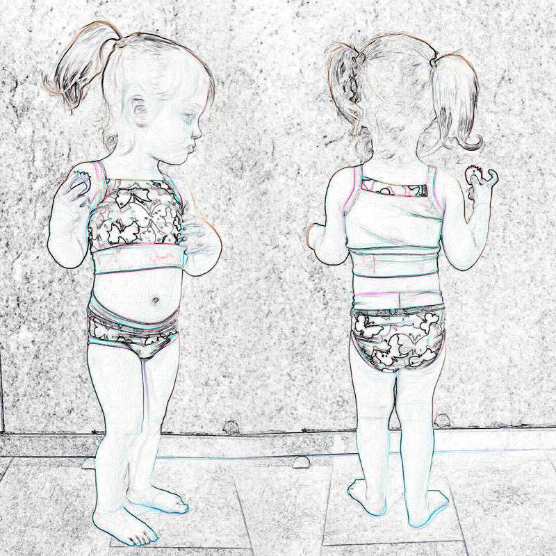 Phia's Wellenspiel - Schnittmuster Bikini, Badeanzug, Badekleid in den Größen 68-164 - Sewando