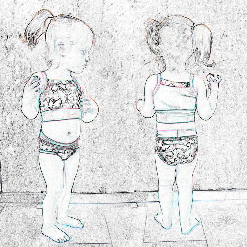 Phia's Wellenspiel - Schnittmuster Bikini, Badeanzug, Badekleid in den Größen 68-164 - Sewando
