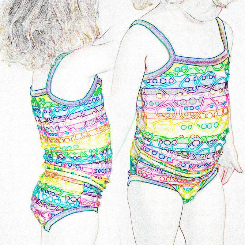Phia's Wellenspiel - Schnittmuster Bikini, Badeanzug, Badekleid in den Größen 68-164 - Sewando