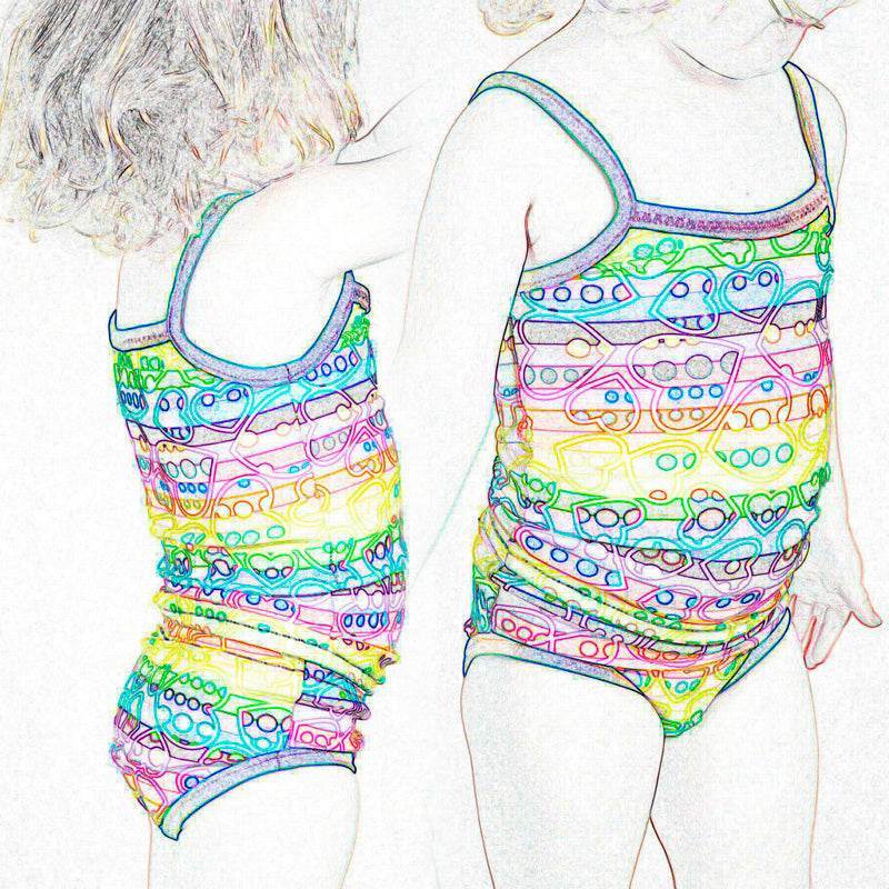 Phia's Wellenspiel - Schnittmuster Bikini, Badeanzug, Badekleid in den Größen 68-164 - Sewando