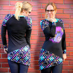Niela's schräges Raglanteil - Schnittmuster Raglan Shirt, Tunika, Kleid in den Größen 32-54 - Sewando