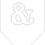 Stickdatei - Buchstaben-Wimpelkette A-Z & Motive - Sewando