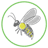 Stickdatei 16 Untersetzer Ostern - Single Line - Sewando