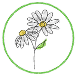 Stickdatei 16 Untersetzer Ostern - Single Line - Sewando