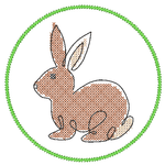 Stickdatei 16 Untersetzer Ostern - Single Line - Sewando