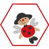 Stickdatei - Untersetzer "Bienenkind & Käferkind"
