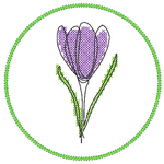 Stickdatei 16 Untersetzer Ostern - Single Line - Sewando