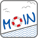 Stickdatei - MOIN mit Untersetzer - Sewando