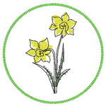 Stickdatei 16 Untersetzer Ostern - Single Line - Sewando