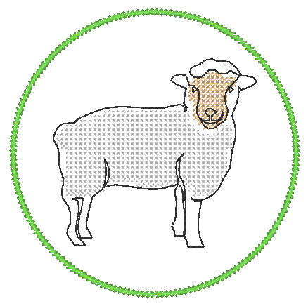 Stickdatei 16 Untersetzer Ostern - Single Line - Sewando