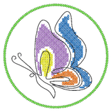 Stickdatei 16 Untersetzer Ostern - Single Line - Sewando
