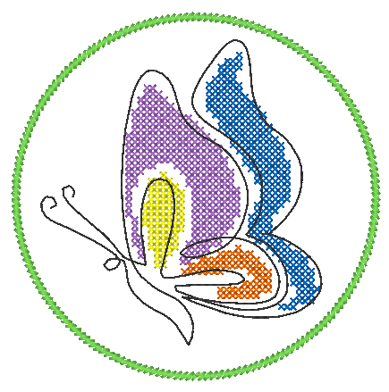 Stickdatei 16 Untersetzer Ostern - Single Line - Sewando