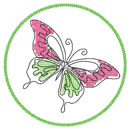 Stickdatei 16 Untersetzer Ostern - Single Line - Sewando