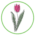 Stickdatei 16 Untersetzer Ostern - Single Line - Sewando