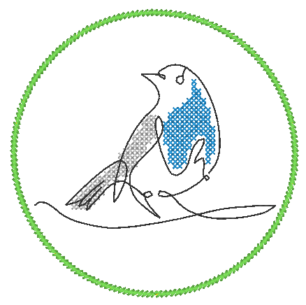 Stickdatei 16 Untersetzer Ostern - Single Line - Sewando