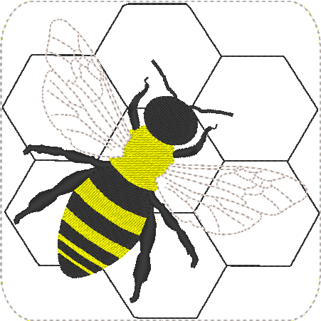 Stickdatei - Biene BEE - Sewando