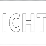Stickdatei  "NICHTS" in 2 Schriftarten