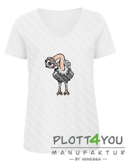 Vogelstrauß | SVG, DXF, PNG Plotterdatei, Laserdatei - Sewando