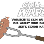 Stickdatei - GRILL WARS (Doodle-Applikation & Vollstick) - Sewando