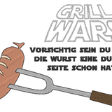 Stickdatei - GRILL WARS (Doodle-Applikation & Vollstick) - Sewando