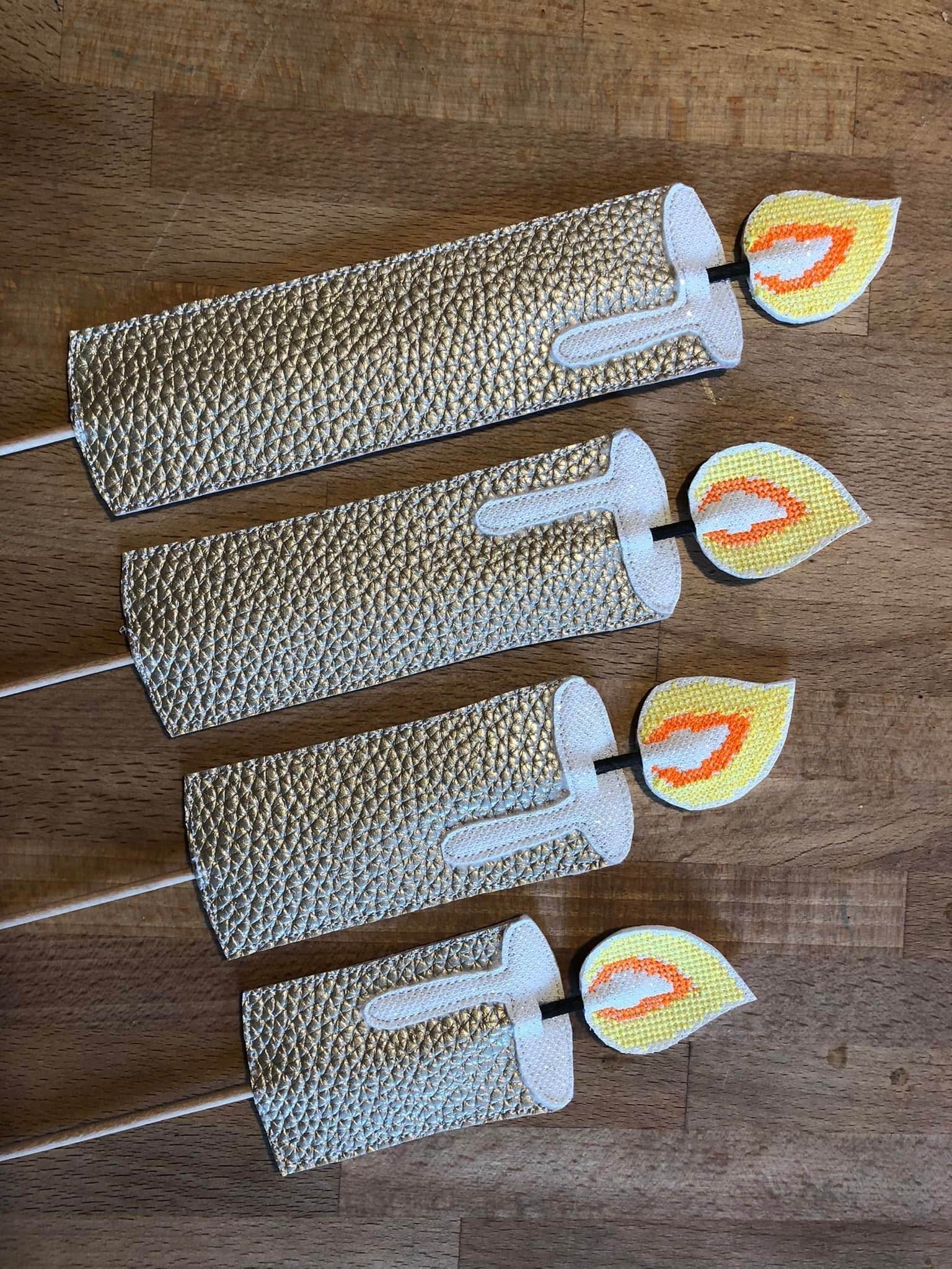 Stickdatei Wendekerzen on-off (in 4 Größen) - Sewando