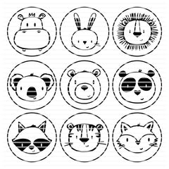 Plotterdatei Tierbuttons einfach [Digital] - Sewando