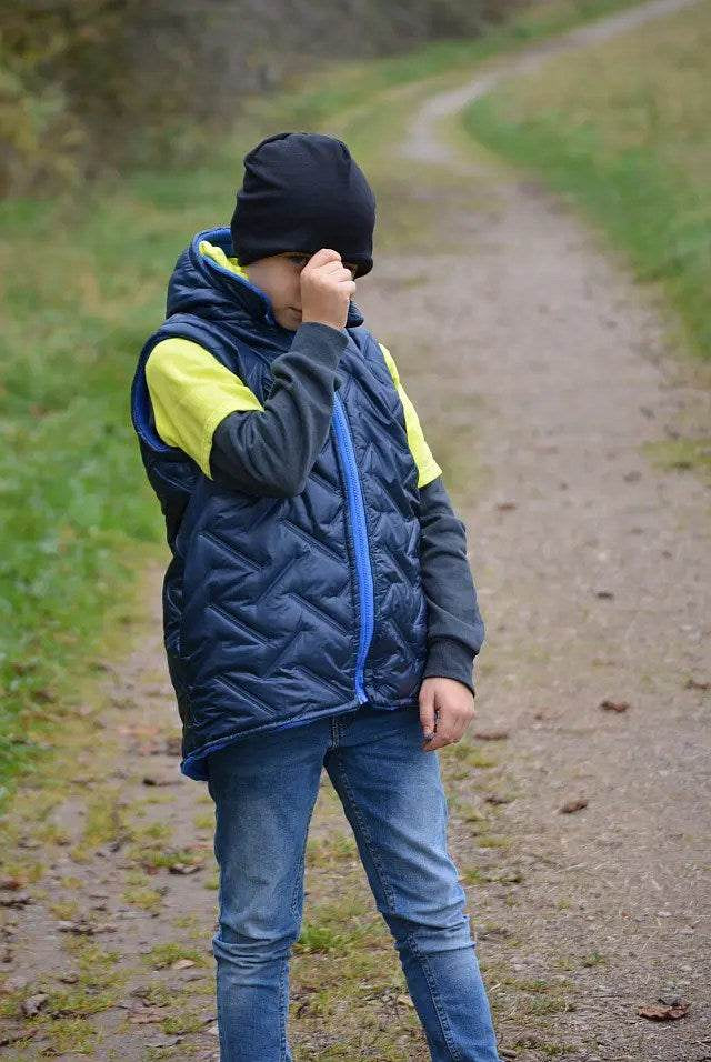 Schnittmuster Weste Warwickit Kids Gr. A-M DE/EN/FR Gr. 98-170/ BU 56-86 - Sewando