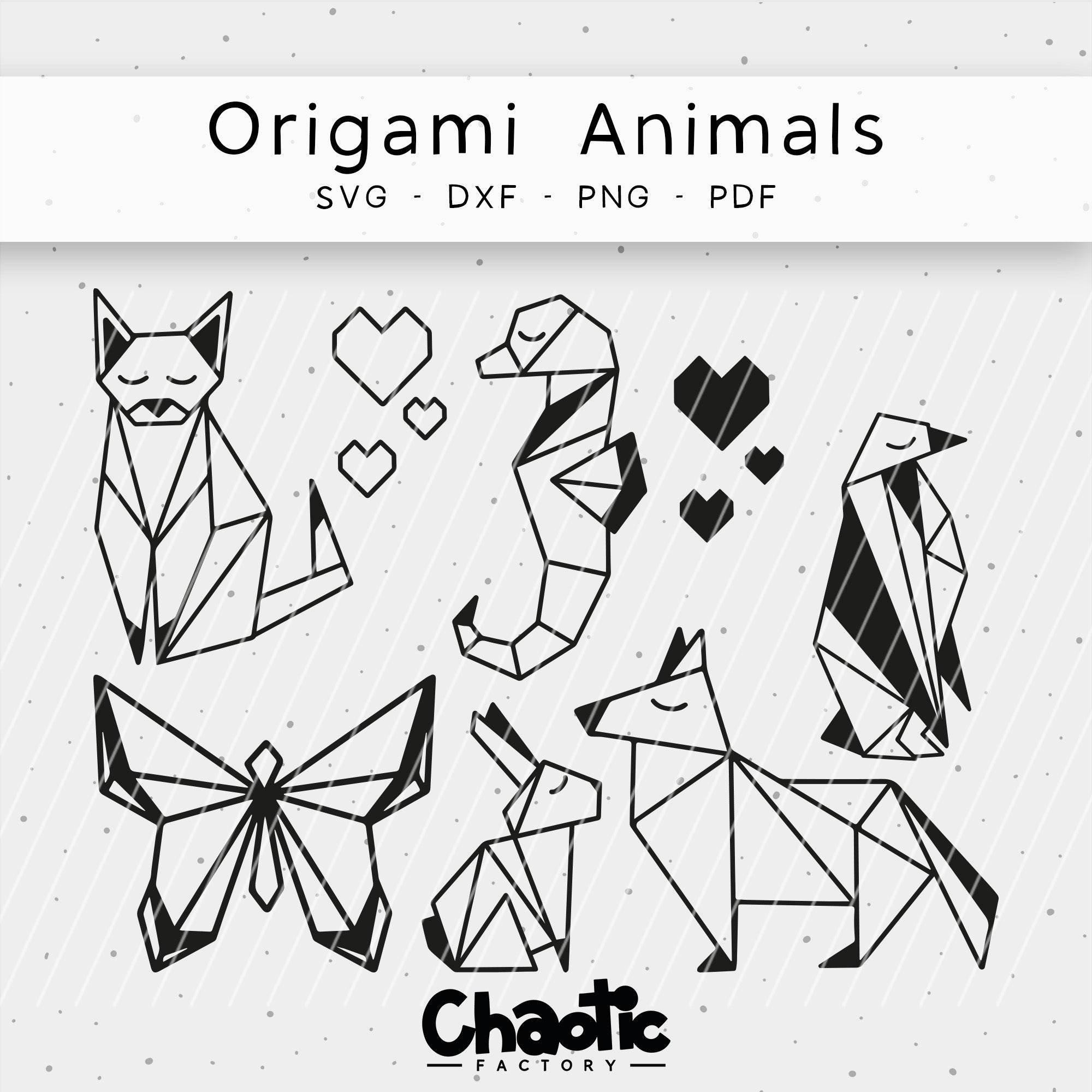 Plotterdatei Origami Animals - Sewando