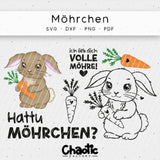 Plotterdatei Möhrchen Hase, Osterhase - Sewando
