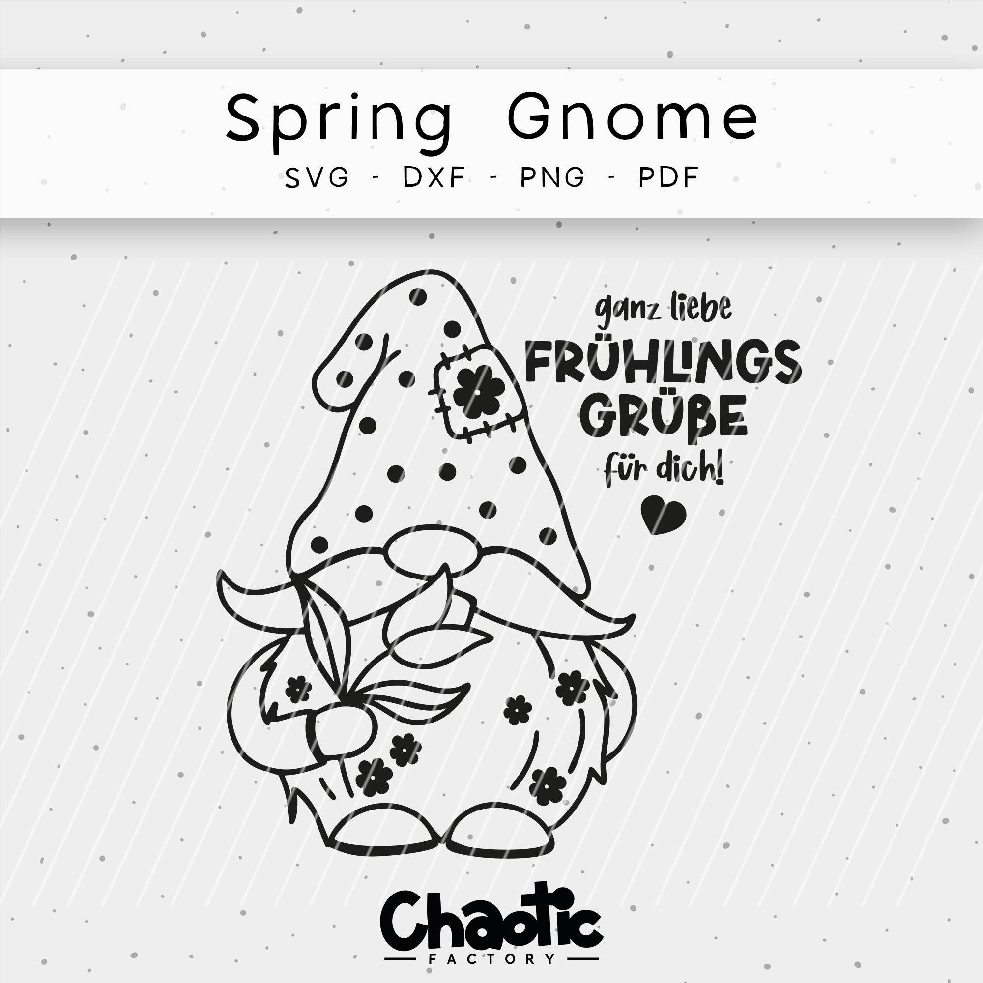 Plotterdatei Spring Gnome - Sewando