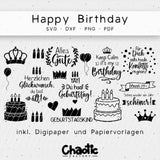 Plotterdatei Happy Birthday - Sewando